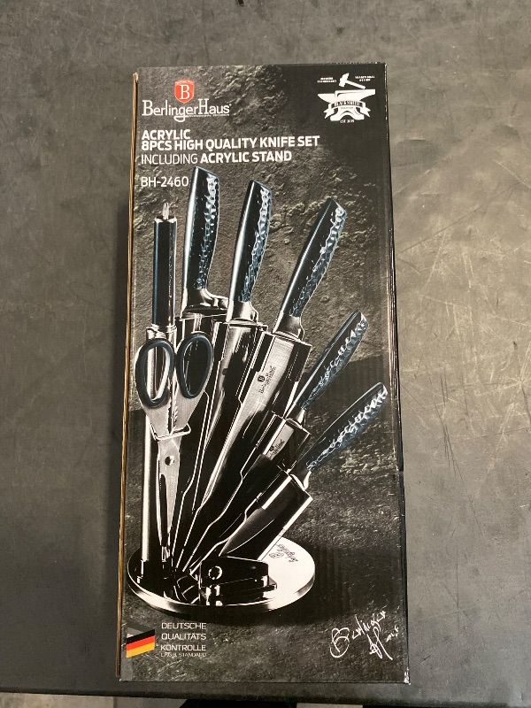 Photo 1 of 8-piece kitchen knife set with acrylic stand
