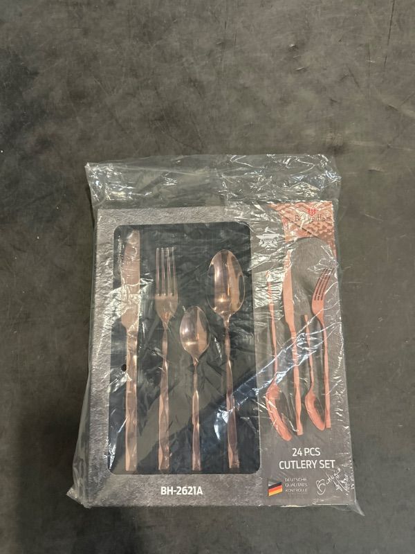 Photo 1 of 24-Piece Cutlery Set Berlinger Haus Mirror Rose Gold
