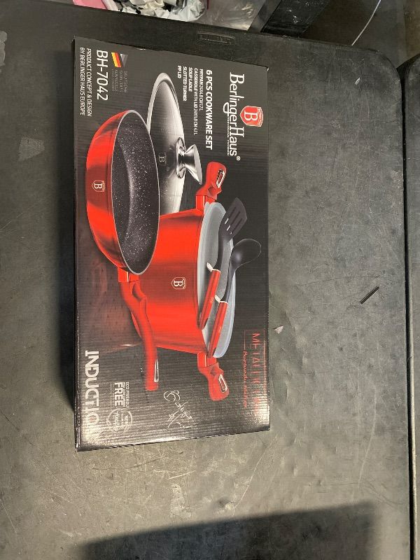 Photo 1 of Berlinger Haus 6-Piece Cookware Set, Burgundy Collection
