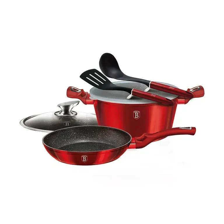 Photo 1 of Berlinger Haus 6-Piece Cookware Set, Burgundy Collection
