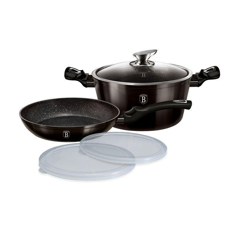 Photo 1 of 5-Piece Cookware Set Berlinger Haus Shiny Black Edition