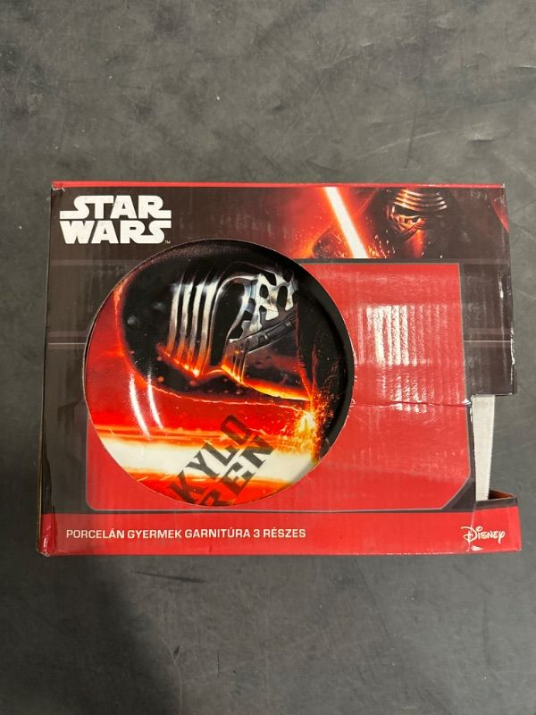 Photo 1 of 3-Piece Children Breakfast Porcelain Set Star Wars Kylo Ren
