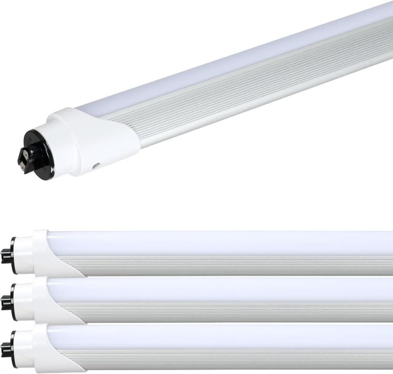Photo 1 of 4FT R17D T8 T12 LED Tube Light 18W 5000K Dimmable, Equal to 47.2in F48T12 CW HO Fluorescent Light Bulb LED Replacement, Ballast Bypass, Frost Cover, UL Listed(4 pcs)