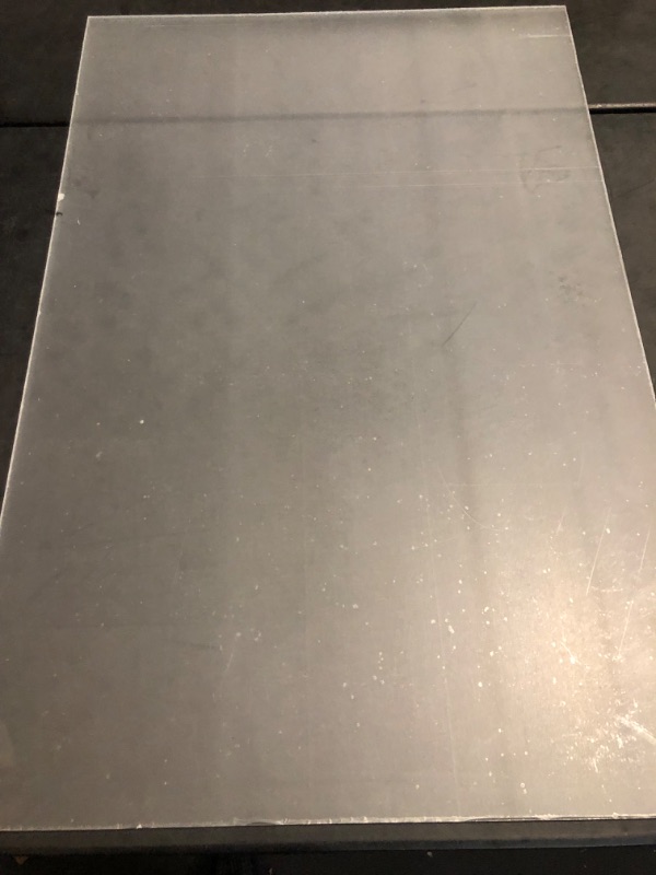 Photo 1 of 1 Pieces 24 x 36” Clear Acrylic Sheet Plexiglass - 1/4” (6mm) Thick, Use for Craft Projects, Signs, DIY Projects and More; Cut with Saw or Hand Tools, No Laser Cut
