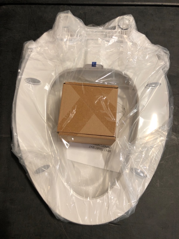 Photo 1 of Elongated Bidet Toilet Seat with Quiet-Close, Non-Electric Bidet Toilet Seat with Self Cleaning Dual Nozzles, White Bidet Attachment Fit Elongated Toilet Seat, Bidet with Brass inlet?White?
