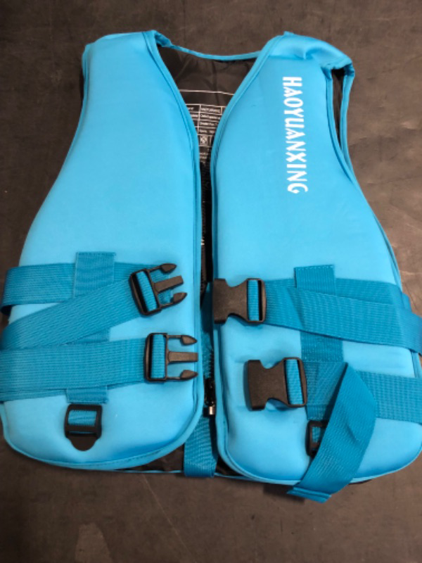 Photo 1 of Adult Kayak Vest High Buoyancy Swim Vest Women's Men's Adjustable Safety Jacket Great for Boating, Swimming, Watersports, & More(Blue,Medium)