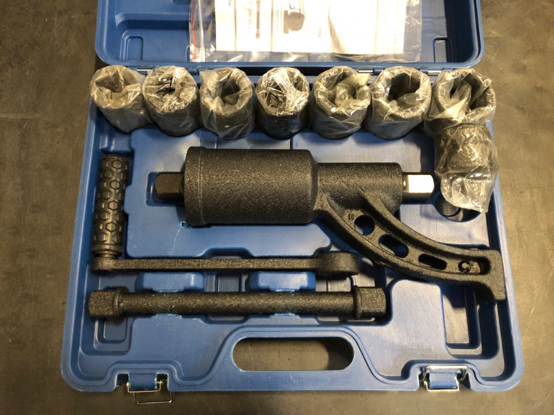 Photo 1 of Heavy Duty Torque Multiplier Wrench Set - 1:64 Torque Wrench Set 11PCS Labor Saving Torque Multiplier Wrench Lug Nut Remover Lug Nut Wrench Set 1'' Drive 4800 NM with 8PCS CR-V Sockets Set (24-38MM)