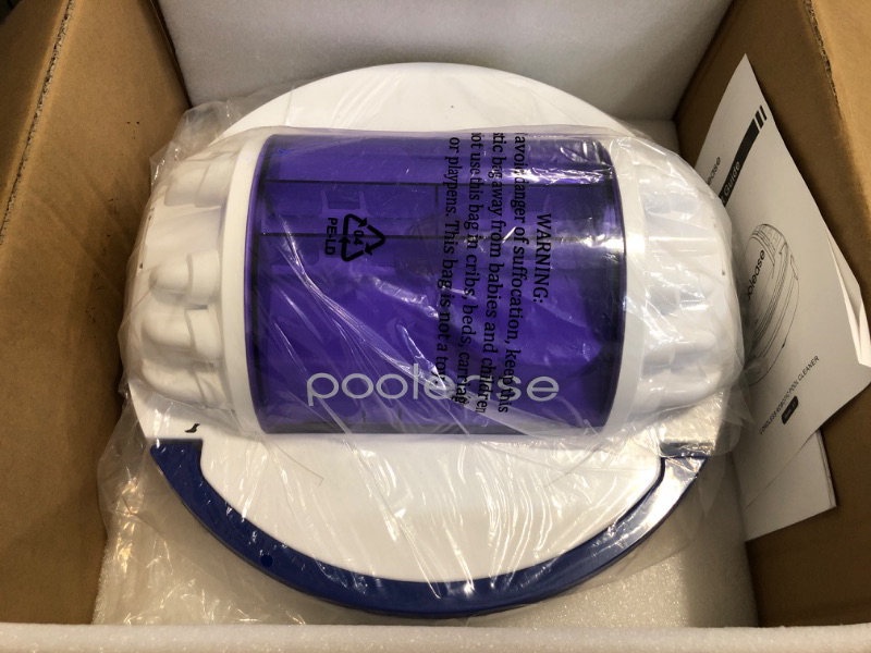 Photo 1 of X1 Cordless Pool Cleaner Robot, Robotic Pool Vacuum for Above/In Ground Pool, 45W Dual-Motor, Self-Parking, Enhanced with 2L Debris Capacity (White and Purple)