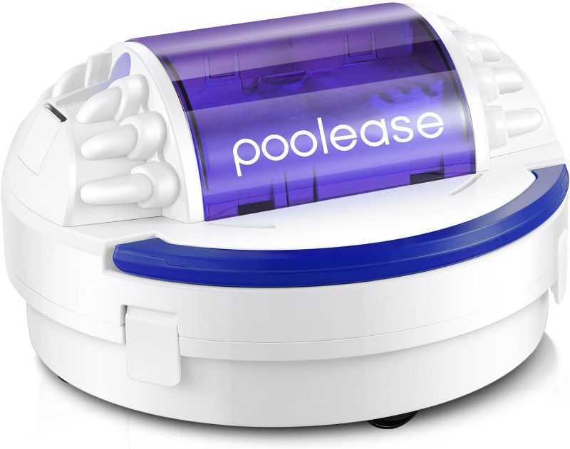 Photo 1 of X1 Cordless Pool Cleaner Robot, Robotic Pool Vacuum for Above/In Ground Pool, 45W Dual-Motor, Self-Parking, Enhanced with 2L Debris Capacity (White and Purple)