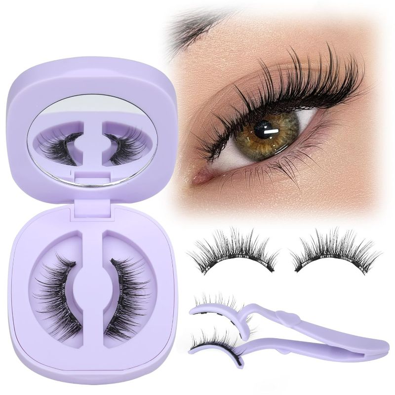 Photo 1 of Magnetic Eyelashes with Applicator Reusable Magnetic Lashes No Glue Needed Magnetic Eyelashes without Eyeliner Cat Eye Natural Look Magnetic Eyelashes Magnetic Lashes by Lanflower 