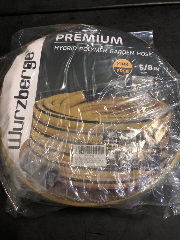 Photo 1 of Garden Hose 100 ft, Flexible Water Hose with 5/8" Inner Diameter, Lightweight Hybrid Rubber Hose, 3/4" Leak-Resistant Aluminum Fittings, High Flow for Yard & Garden Use