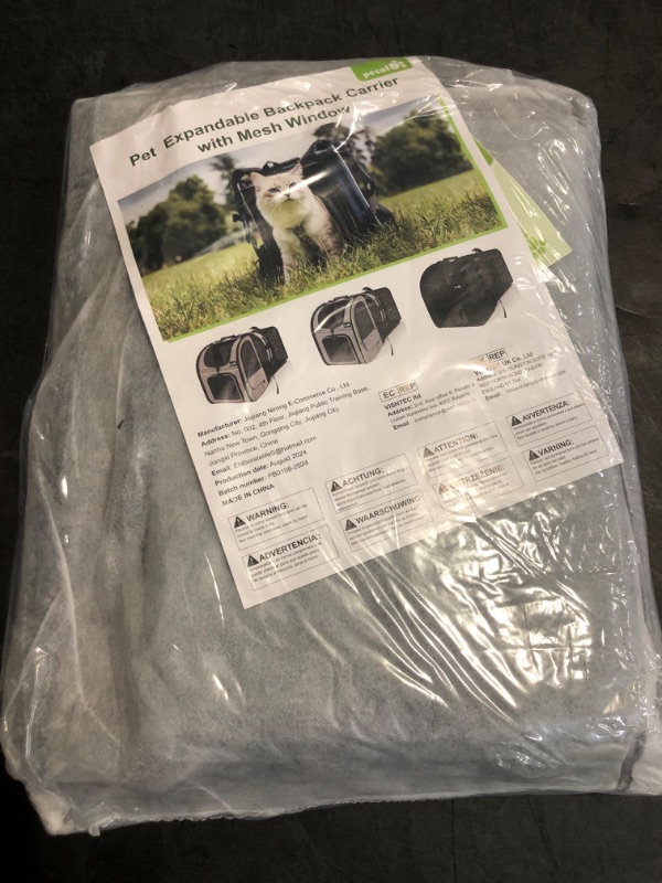 Photo 1 of Pecute Cat Carrier Backpacks, Expandable Cat Backpack with Breathable Mesh, Pet Carrier Backpack for Cats Small Dogs Puppies Up to 17 Lbs, Dog Carrier Backpack Great for Travel Hiking Camping Outdoor