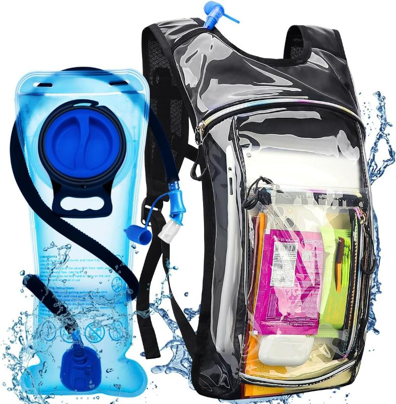 Photo 1 of Hydration Backpack with 2L Water Bladder, Raves Water Backpack, Lightweight Insulation Hydration Pack for Men and Women, Suitable for Music Festivals, Raves, Hiking, Activities