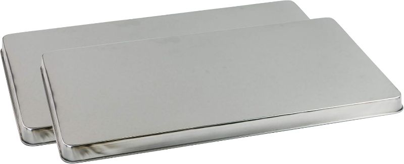 Photo 1 of Reston Lloyd Rectangular Burner Cover, Stainless Steel, Set of 2, Stainless Loo