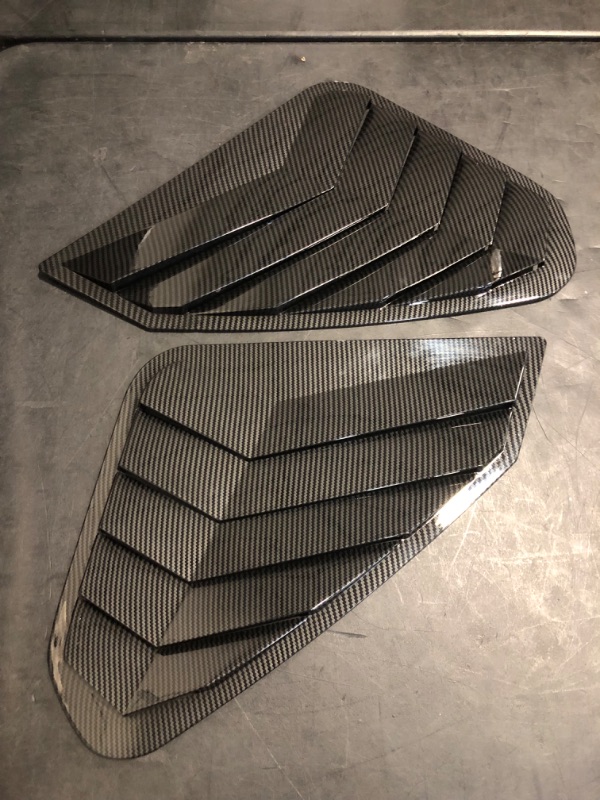 Photo 1 of Car Rear Louver Window Side Shutter Cover Trim Sticker Vent Scoop Accessories 