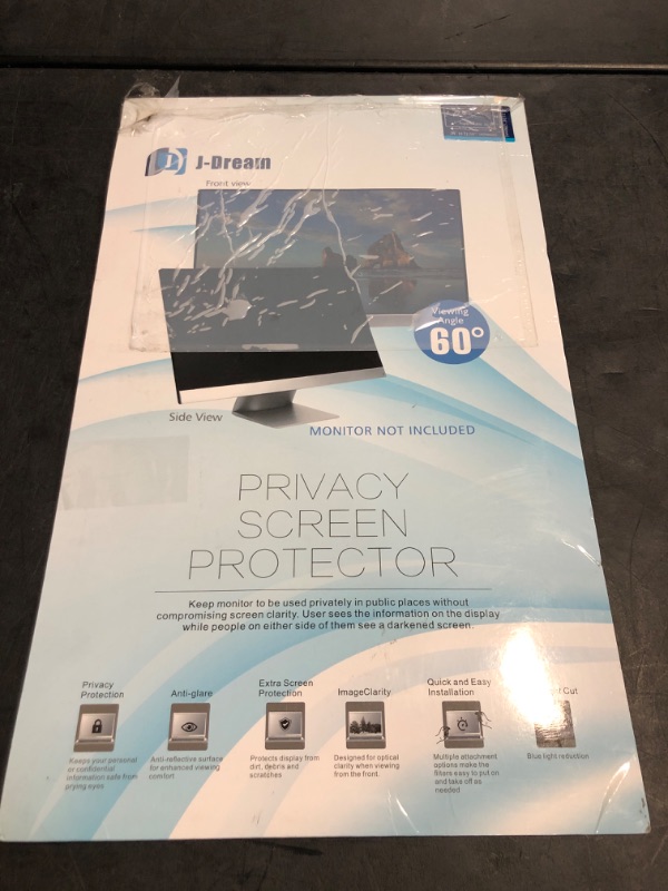 Photo 1 of J J-Dream 22 Inch Privacy Screen for Computer Monitor Blue Light Screen Protector Anti Glare Anti-Scratch Monitor Privacy Shield Screen 22 Inch 16:10 Aspect Ratio