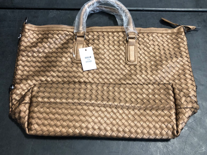 Photo 1 of Woven Tote Bag for Women Work Tote Bag Shoulder Purse with Mini Travel Bag