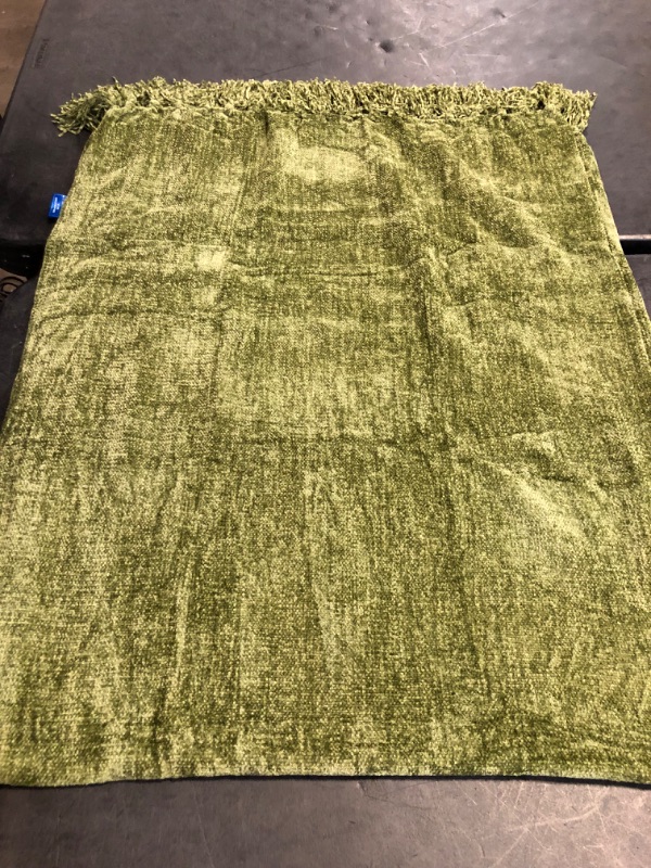 Photo 1 of RECYCO Throw Blanket Soft Cozy Chenille Throw Blanket with Fringe Tassel for Couch Sofa Chair Bed Living Room Gift