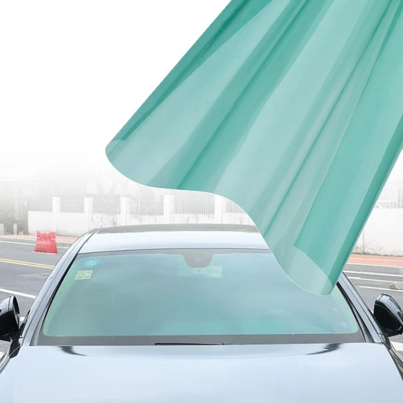 Photo 1 of Green Windshield Tint - 66% VLT Car Window Tint Film - Solar Protection Film, 29.5'' x 59.05''
