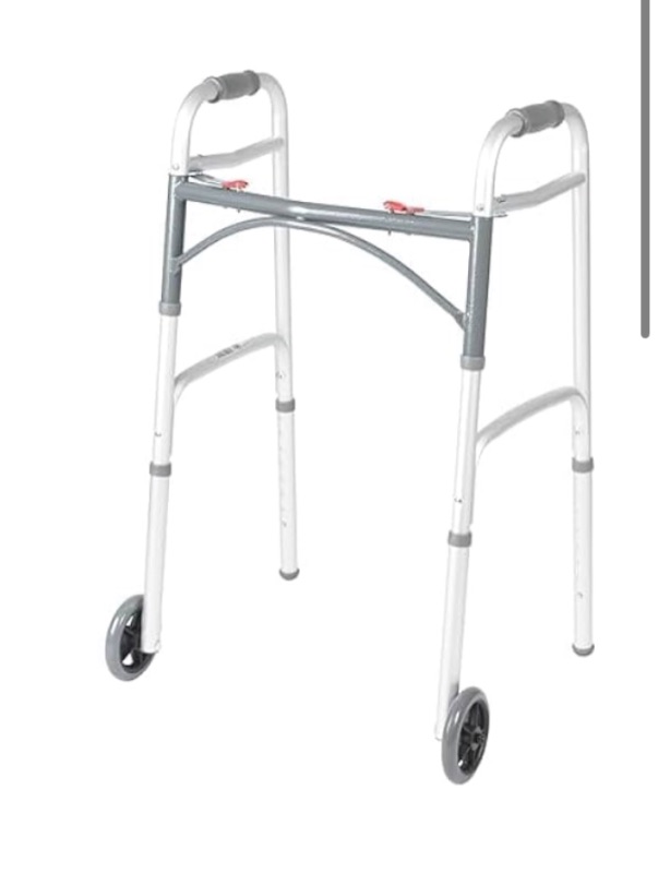 Photo 1 of Button Folding Walker with Wheels