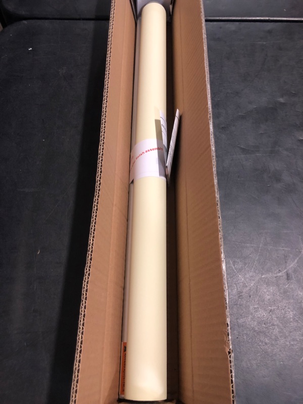 Photo 1 of Roller Blinds 30" W 71" H Beige/Yellow Cordless Free-Stop Privacy Screen Steel Rack Mount Magnetic Mount Curtain Rail Mount One-Touch No Tools Required