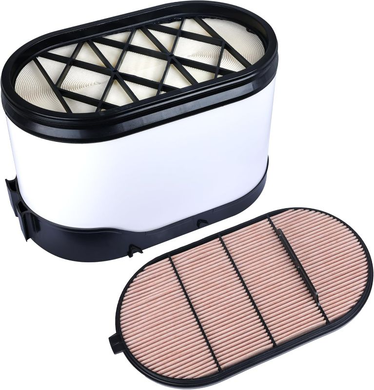 Photo 1 of Engine Air Filter Kit Fit Compatible with Kenworth T660 T680 T400 T800 | Replaces LAF6116 WIX 49456 AF1692