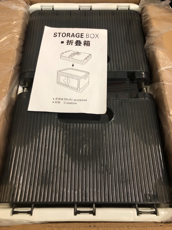 Photo 1 of Storage Bins with Lids 3 Pack - Collapsible Plastic Storage