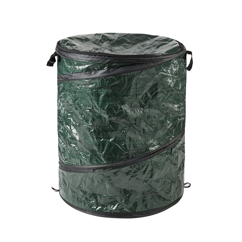 Photo 1 of 29.5-Gallon Pop Up Outdoor Garbage Can - Collapsible Trash Can for Parties, Yard Waste, or Laundry - Camping Accessories by Wakeman