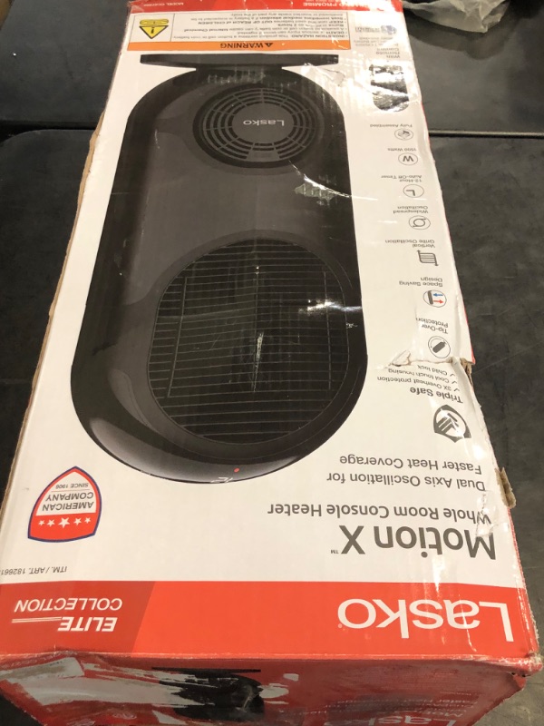 Photo 1 of LASKO 27" Motion X Console Space Heater with Remote Control , BLACK 