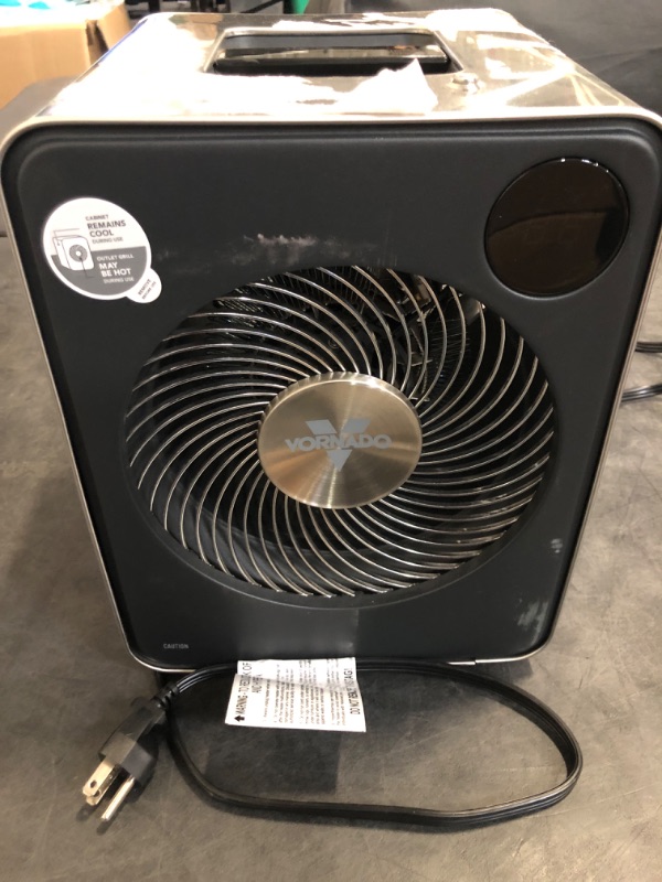 Photo 1 of Vornado VMHi600 Whole Room Metal Space Heater, Digital Thermostat, Remote Control, 1500 Watts, Stainless Steel