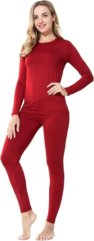 Photo 1 of XXL Thermal Underwear Set for Women Long Johns Fleece Lined Base Layer Soft Top Bottom