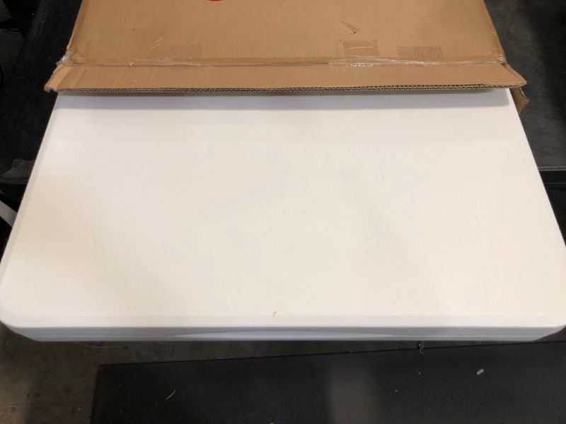 Photo 1 of 5 Foot Folding Table Foldable Table with HDPE Top Portable 5 ft Folding Table for Indoor & Outdoor, Durable Steel Legs, Easy Storage & Carry (White)
