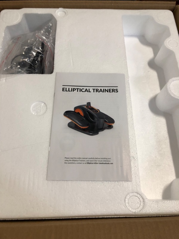Photo 1 of Under Desk Elliptical Machine, Ellipse Leg Exerciser with 15 Adjustable Speed, Quiet & Portable Seated Pedal Exerciser, Ideal for Seniors & Sedentary Office Workers