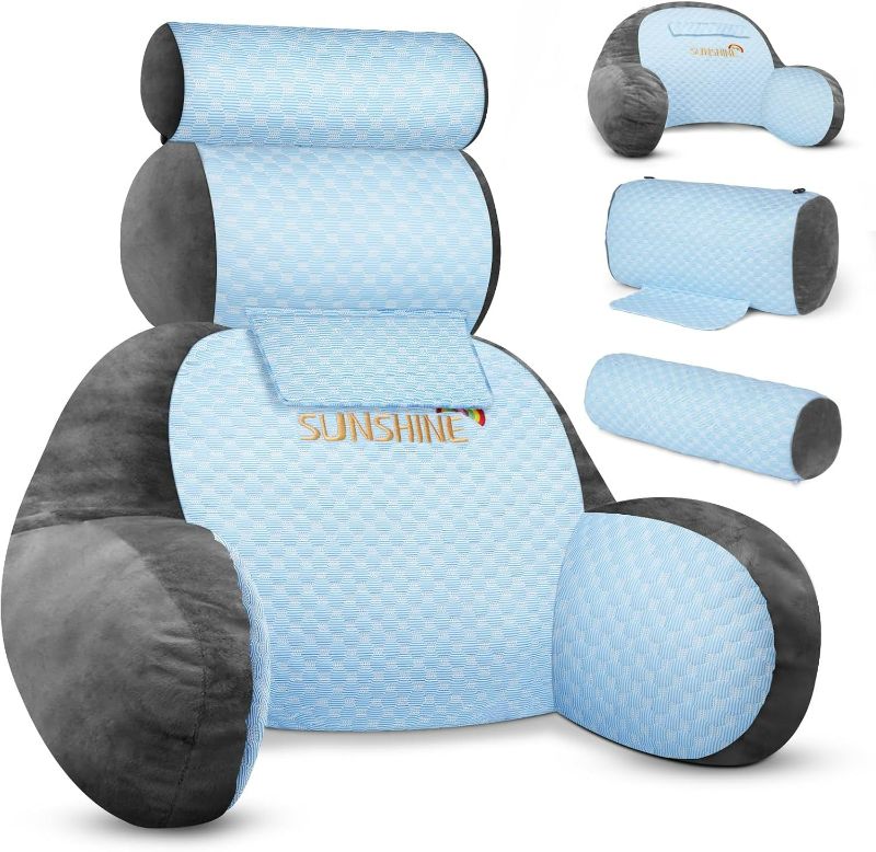 Photo 1 of *Doesnt Include "SunShine"* The Adjustable Large Back Pillow for Bed Sitting Up-Ergonomic Back, Neck, and Lumbar Support Pillow-Reading Pillow-Bed Pillow for Sitting Up - Perfect for Elderly, Pregnant Women, and Kids.