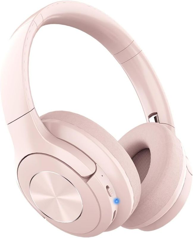 Photo 1 of BEIGE Headphones Wireless Bluetooth Headphone Over Ear 65 Hours Playtime Foldable Deep Bass HiFi Stereo Wireless On Ear Headsets with Microphone Lightweight Soft Earmuff, for Phone,TV,Travel BEIGE