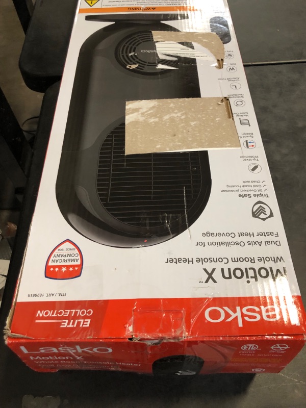 Photo 1 of LASKO 27" Motion X Console Space Heater with Remote Control , BLACK