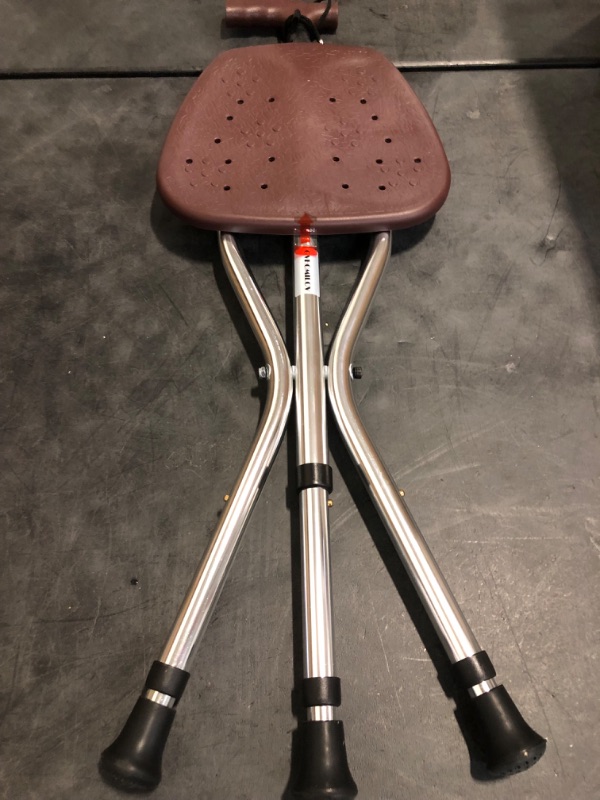 Photo 1 of Cane with Seat Folding Lightweight,Walking Stick Height Adjustment,Cane Chair for Seniors Balance Supports Up to 330 Pounds,Anti-Slip Walking Stick for Elderly Men, Disabled
