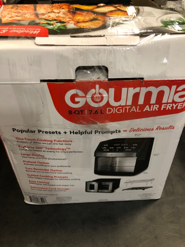 Photo 1 of *Missing Handle** Gourmiaa 8-Quart Digital Air Fryer with Window & Light