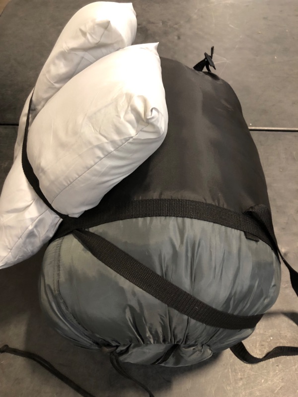 Photo 1 of Double Sleeping Bag for Adults with 2 Pillows - Queen Size XL Waterproof Sleeping Bag for All Season Camping Hiking Backpacking 2 Person Sleeping Bags for Cold Weather & Warm