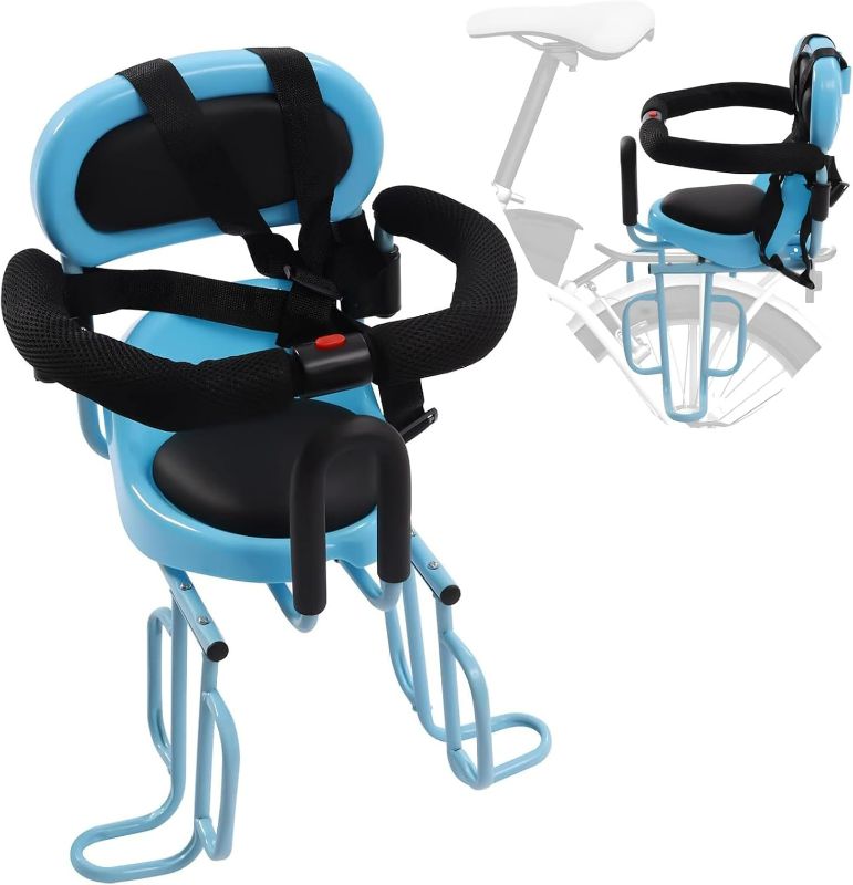 Photo 1 of Rear Child Bike Seat Kids Seat for Bikes Full Fence Rear Mount Baby Carrier Seat Children's Bicycle Seat Fits Folding Bikes Mountain E-Bike for Children 2-6 Years(Up to 60 Lbs)