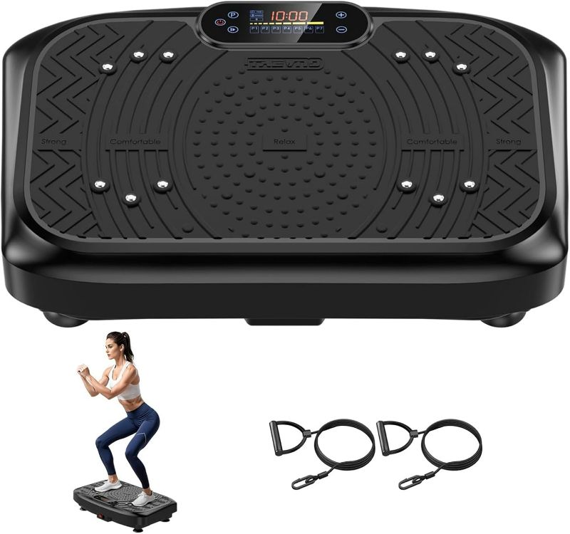 Photo 1 of Vibration Plate Exercise Machine Lymphatic Drainage, Full Body Shaking Workout Vibrating Plate Weight Loss, 199 Adjustable Speeds 450 Lbs Capacity Fitness Platform for Women Men