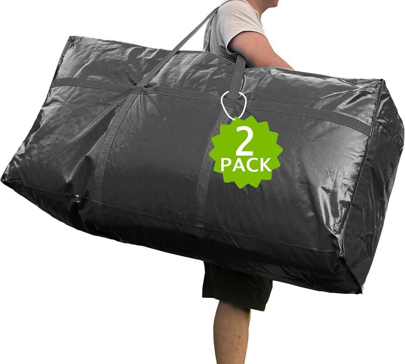 Photo 1 of 66 Gallon Extra Large Storage Bags, Huge Moving Bags Heavy Duty with Zipper and Stronger Handles, Big Foldable Duffle Bag for Travel - Storage Totes Moving Boxes for College, Christmas Tree, Bedding