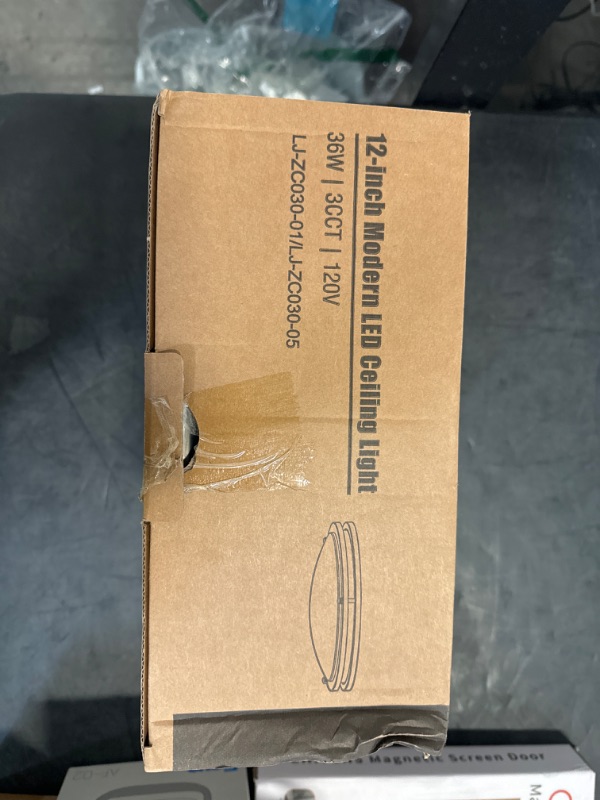 Photo 1 of 2-Pack 36W LED Ceiling Light Fixture (450W Equiv), 12IN Modern Flush Mount Ceiling Lights, Dimmable Ceiling Lamps Super Bright 3200LM, 3000K/4000K/5000K Adjustable for Bedroom Kitchen Bathroom Hallway