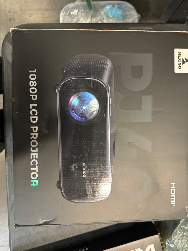 Photo 1 of NexiGo PJ40 (Gen 3) Projector with WiFi and Bluetooth, D65 Calibrated, Native 1080P, 4K Supported, Projector for Outdoor Movies, 20W Speakers, Home Theater, Compatible w/TV Stick,iOS,Android (Renewed)