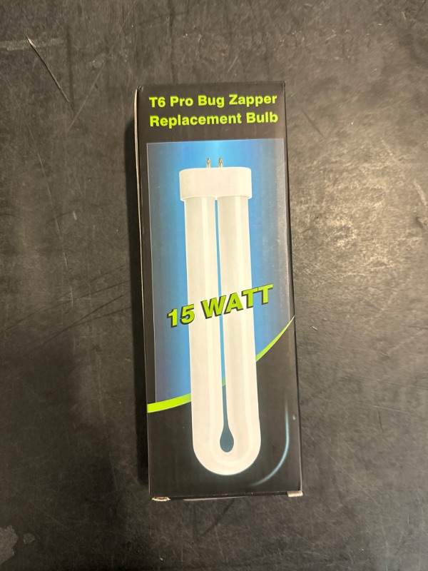 Photo 1 of GOOTOP Replacement Bulb for Zap T6 Pro, K15, T9,X3 Bug Zapper, 15W, 4-Pin Base, U-Tube Bulb Twin Tube Bulb