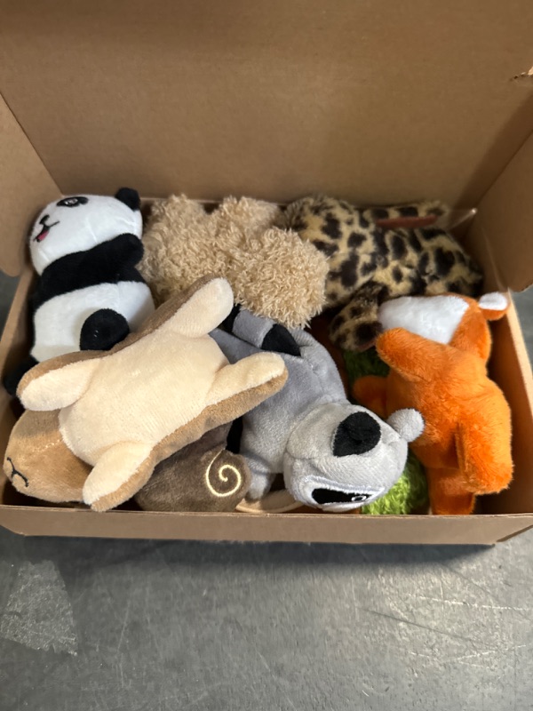 Photo 1 of 7 Pieces Dog Hide and Seek Toys Activity Puppy Chew Squeaky Toys Plush Stuffing Woodland Friends Stuffing with Squeakers for Small Medium Dogs Puppy Pets(Cute,Small)