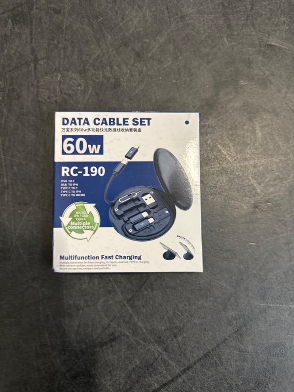 Photo 1 of Yesimla USB C Adapter OTG Kit, Multi Charging Cable Case Convertor USB C to iOS Device Type C Micro Adapter Data Transfer Contains Card Slot for Traveling, Use as Phone Holder(Midnight Blue)