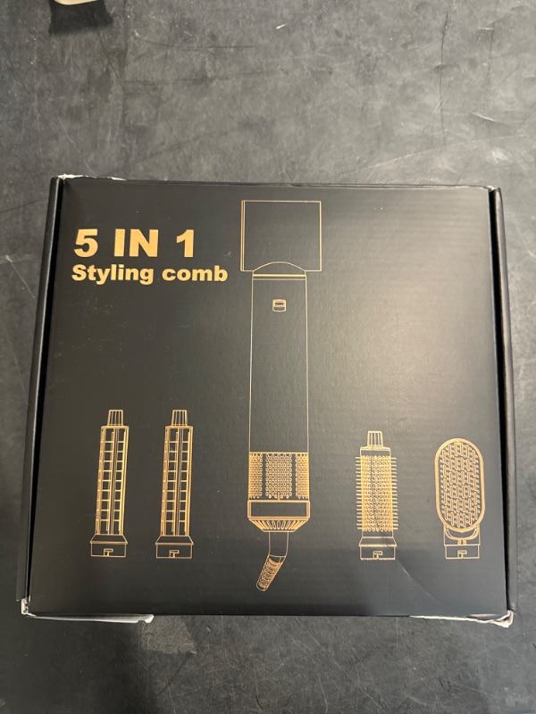Photo 1 of Hair Dryer Brush Set, Blow Dryer Brush 5 in 1, Negative Ion Air Styler Curling Wrap Curler, Upgrade Hot Air Brus Curling Iron Hair Styling Tools As A Gift for Straight/Curl/Dry/Smooth