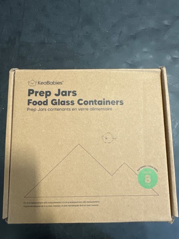 Photo 1 of KeaBabies 4pk 8oz & 4pk 4oz Glass Baby Food Containers with Lids - Leak-Proof, Microwavable Small Glass Jars, Baby Purees & Toddler Snack Storage Containers, BPA-Free, Dishwasher & Freezer Safe(Sage)