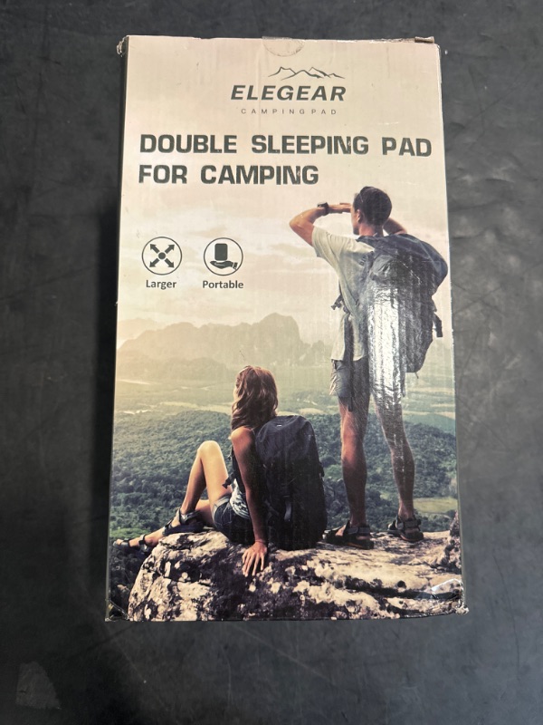 Photo 1 of Elegear Double Sleeping Pad for Camping, 4" Ultra-Thick Self Inflating Camping Pad 2 Person with Pillow Built-in Foot Pump Camping Sleeping Mat for Backpacking, Hiking, Portable Camping Pad